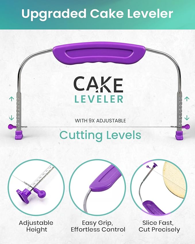 RFAQK 90PCs Cake Decorating Kit for Beginners, Baking Supplies Includes Cake Turntable, Cake Leveler, 24 Icing Piping Tips, 56 Piping Bags, 2 Couplers, Spatulas, Scrapers, Video Course and Booklet