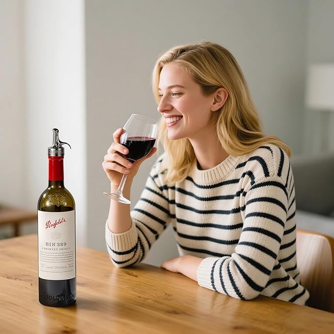 Wine Stopper & Pourer 2 in1, Suitable for Alcohol, Wine for Best Christmas and Birthday Gifts