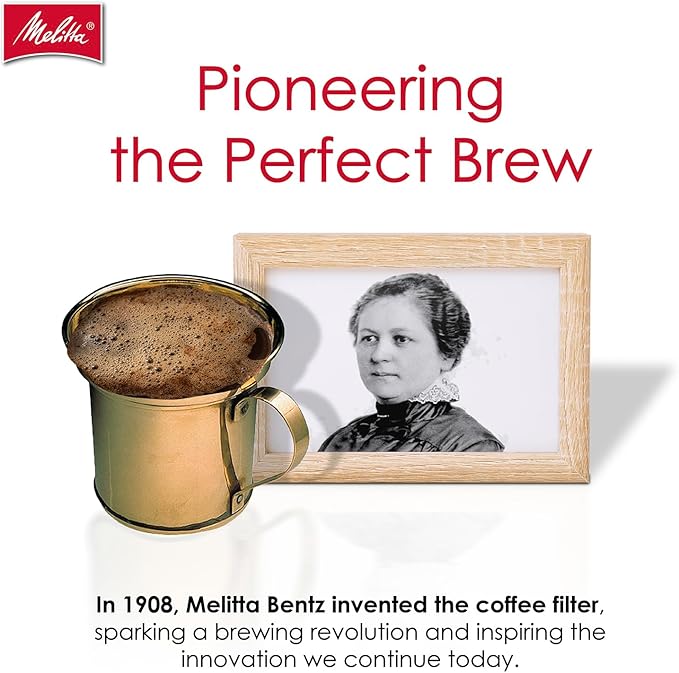 Melitta #4 Unbleached Coffee Filters, Premium, Natural Brown, Flavor Enhancing Coffee Filters for 8-12 Cup Coffee Makers, Kosher Certified, Compostable, 100 Count (Pack of 3)