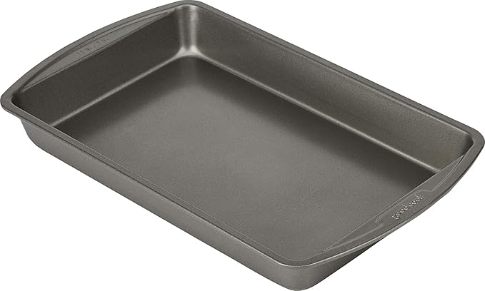 Good Cook Everyday Baking Pan with Scratch-Resistant Metal-Utensil Safe Nonstick, 7 x 11-Inch, Gray