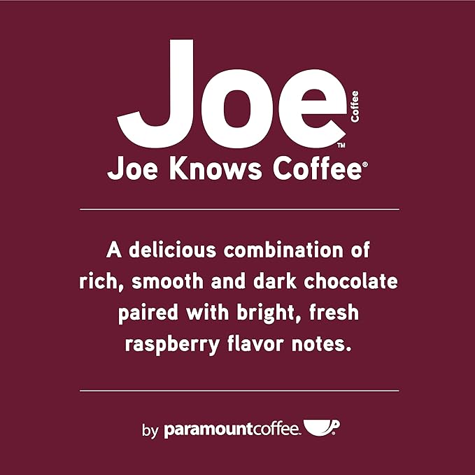 Joe Knows Coffee Chocolate Raspberry Flavored 100% Arabica 48ct Single Serve Cups