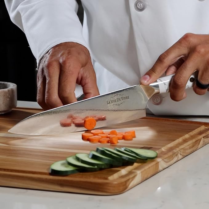 Damascus Chef Knife 8 Inch, Japanese Chef Knife with 67-Layer VG-10 Steel Core, Ultra Sharp Professional Kitchen Knife, White Turquoise Resin Handle, Premium Gift Box
