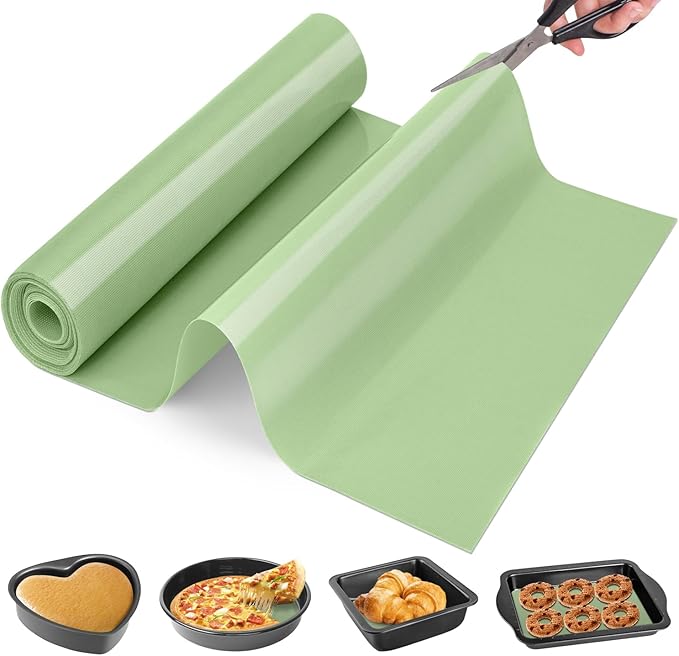 Silicone Baking Mat Roll - Best German Silicone - Heat Resistant Baking Macaron Bread Mat, Non-stick Pastry Mat, Reusable Dough Rolling Mat