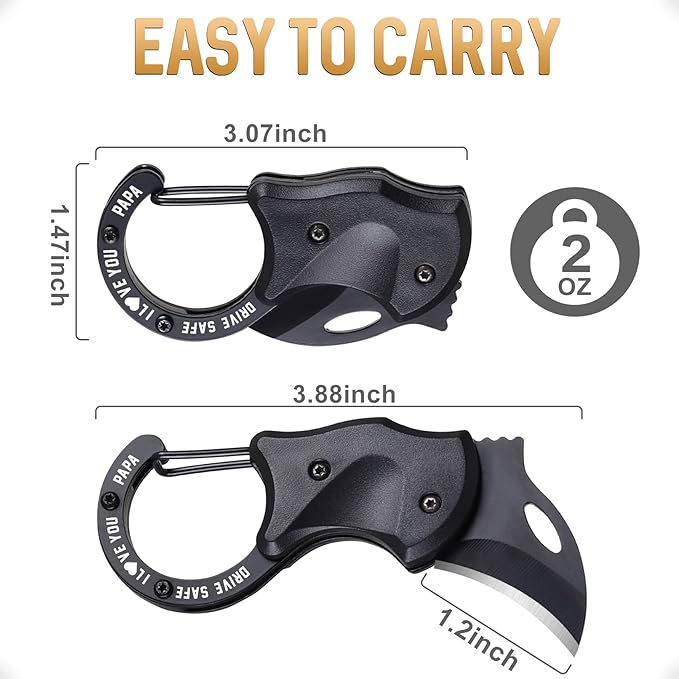 OOPERAY Gifts for Papa Fathers Day, Fathers Day Papa Gifts, EDC Box Cutter for Camping Hiking Fishing, Birthday Gift Ideas, EDC Tool Gift from Grandchildren