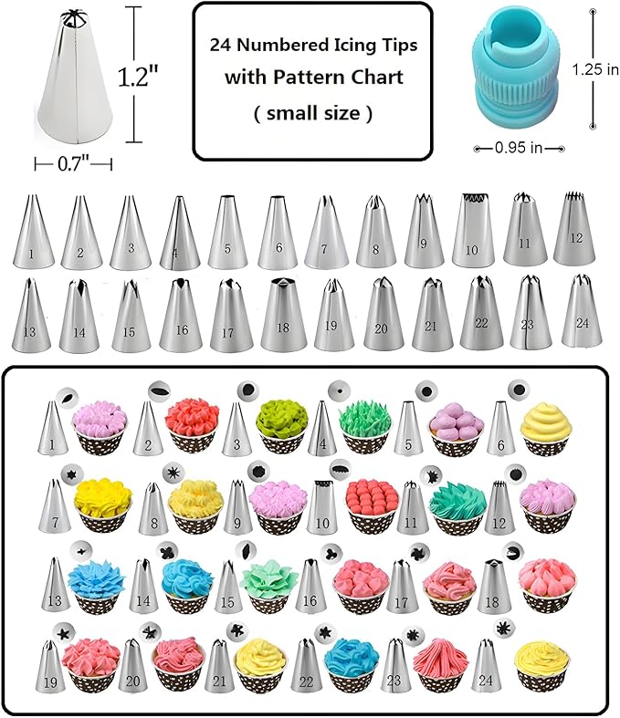 YOQXHY Cake Decorating Kit, 248 Pcs Baking Supplies (Blue)