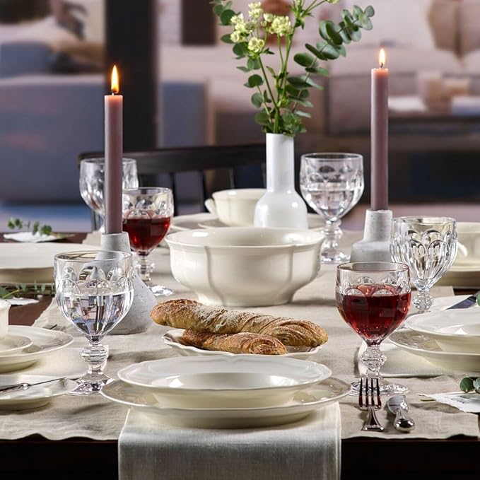 Villeroy & Boch Manoir 18 Piece Dinnerware Set, Creamy White