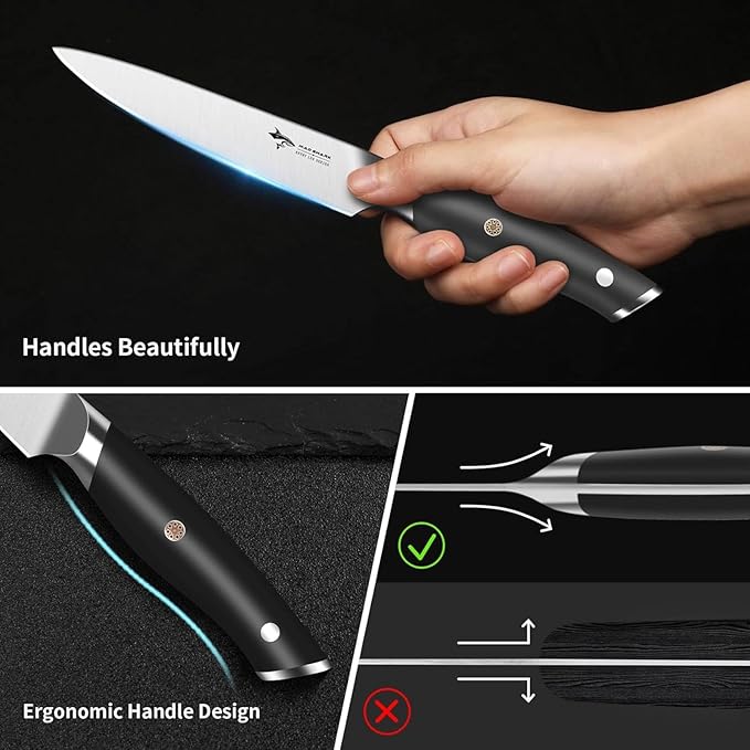 MAD SHARK 5 inch Paring Knife Ultra Sharp German Stainless Steel