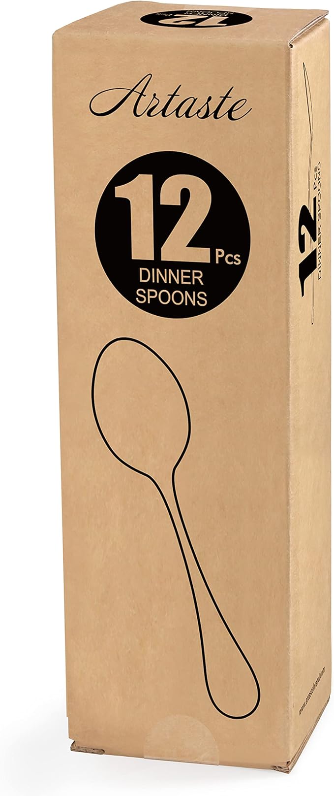 Artaste Rain Dinner Spoon, Silver, 7.5 Inch, Set of 12