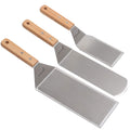 Metal Spatula Set Stainless Steel Hamburger Turner Griddle Flipper Scraper for BBQ Grill Flat Top