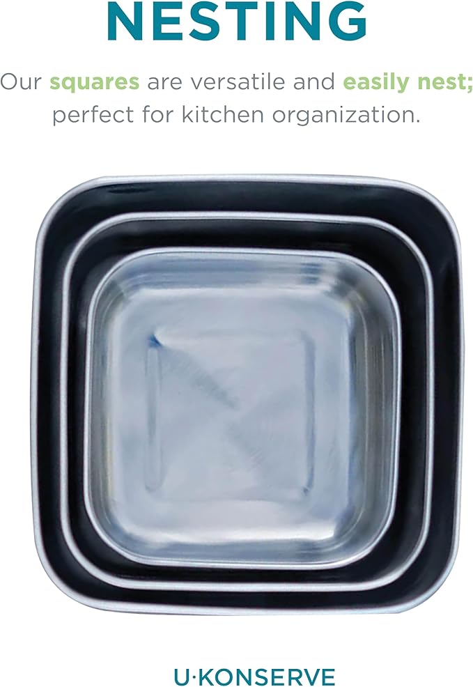 U-Konserve Nesting Trio Food Storage Containers Bento Box Trio 15/30/50 oz