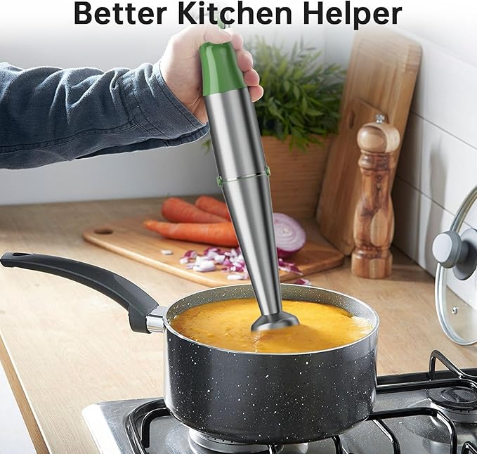 Turelar Immersion Blender Handheld 5 in 1 Hand Blender Set 1100W Heavy Duty