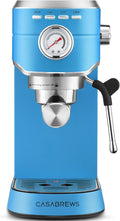 CASABREWS Espresso Machine 20 Bar, Stainless Steel Espresso Maker with Milk Frother Steam Wand, Professional Coffee Machine with 34oz Removable Water Tank, Gift for Dad or Mom, Baby Blue, CM5418-LTB