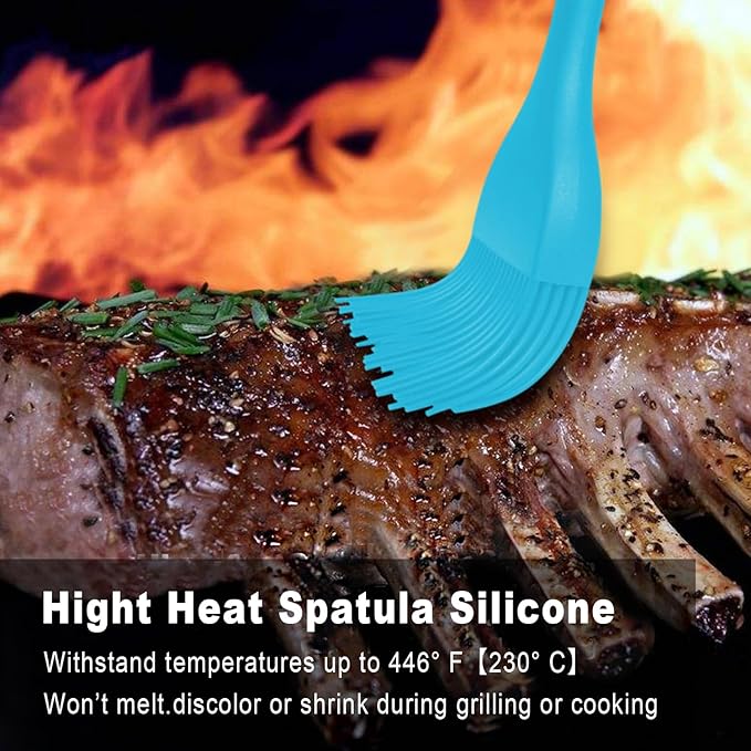 Walfos Silicone Basting Pastry Brush, 600℉ Heat Resistant Pastry Brush for BBQ Grill Baking Kitchen Cooking, BPA Free and Dishwasher Safe