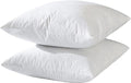 20x20 Decorative Throw Pillow Inserts-Down Feather Pillow Inserts-Square-Cotton Fabric-Set of 2-White.