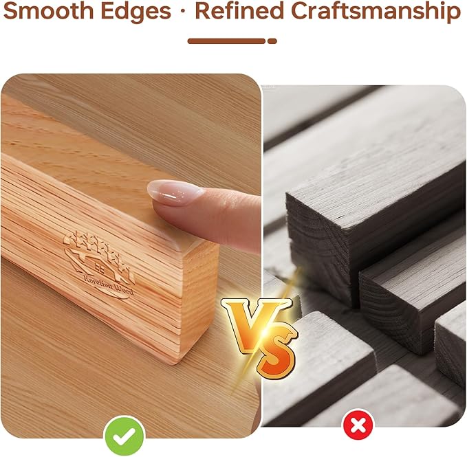 KORELION WOOD Magnetic Knife Strip, 16 Inch Oak Magnetic Knife Holder for Wall with N52 Super Strong Magnets, Premium Wooden Knife Magnetic Strip Organizer for Kitchen Knives, Tools,No Drilling