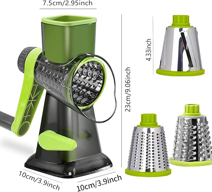 Dachenus Cheese Grater Rotary Cheese Grater,Versatile Cheese Shredder