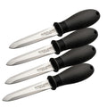 Rockland Guard Oyster Shucking Knife 4-Pack - 3.5” Heavy Duty 420 Stainless Steel Shucker Set for Clams & Shellfish - Non-Slip Ergonomic Handle Seafood Tools, Set of 4