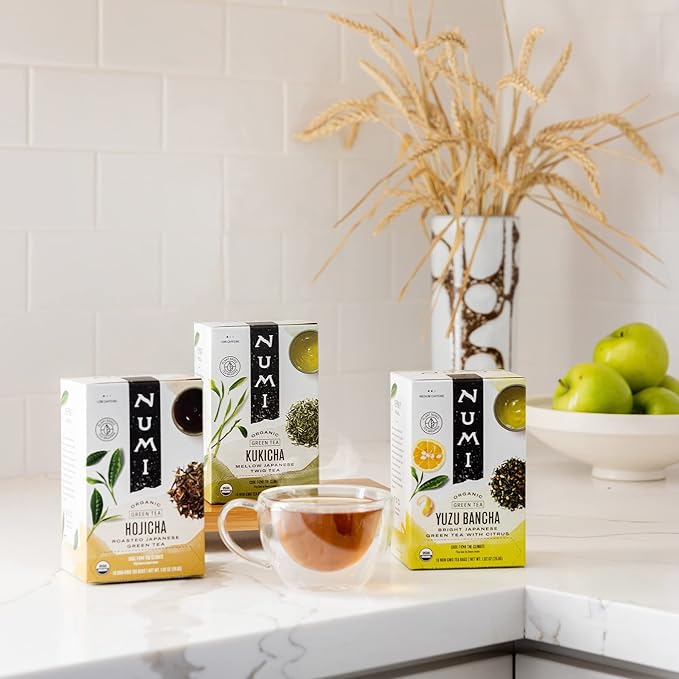 Numi Organic Roasted Japanese Green Tea Variety Pack, 48 Japanese Green Tea Bags
