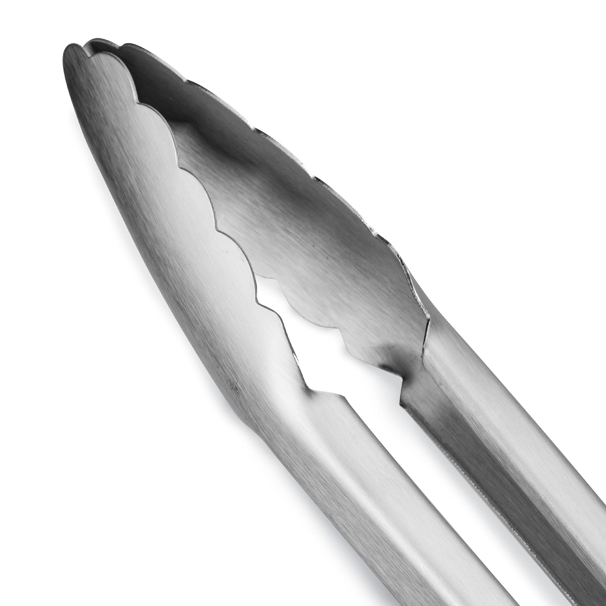 304 Stainless Steel Kitchen Cooking Tongs, 14 & 16 Inch, Set of 2, Grey