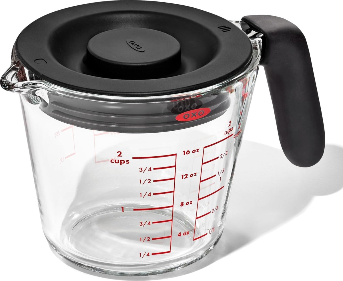 OXO Good Grips 2 Cup Glass Measuring Cup With Lid