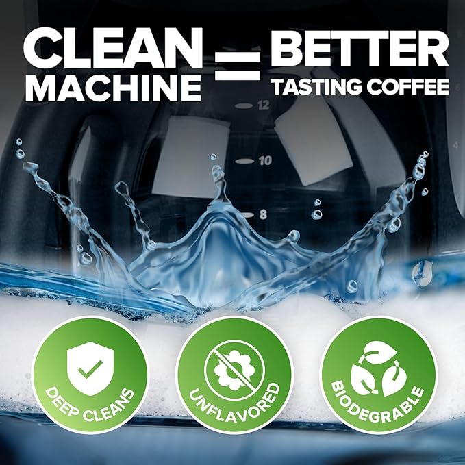 Renuv® Coffee Maker Cleaner & Descaler Tablets, 12 Uses