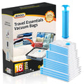 Compression Bags - Space Saver & Travel Essentials, Vacuum Seal Bags for Clothing & Luggage (18 Combo Pack)