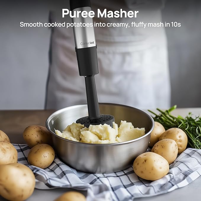 Consciot 7-in-1 Immersion Blender Handheld Max 1100W, Trigger Speed Control