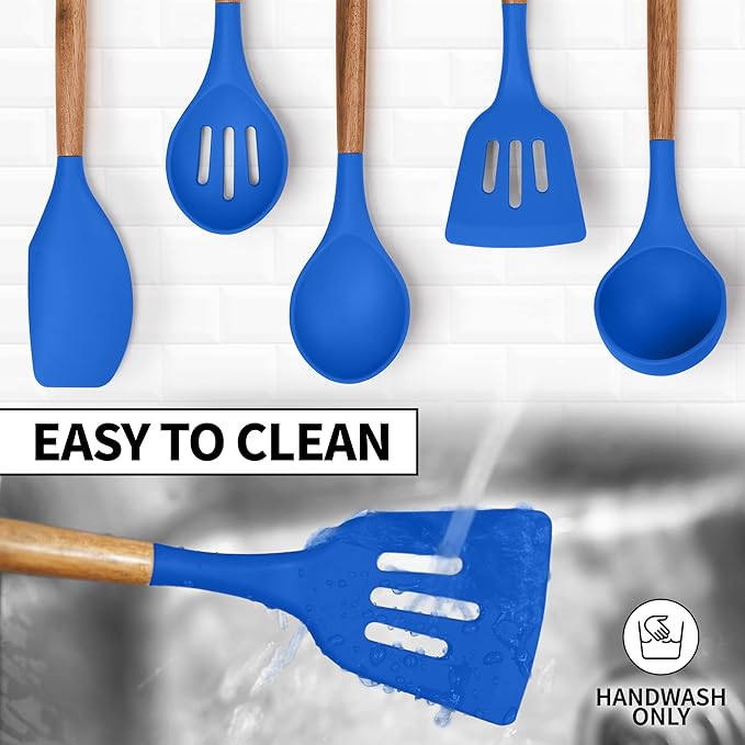 Zulay Kitchen 5 Piece Silicone Utensil Set
