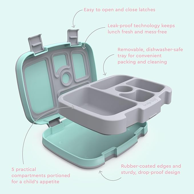 Bentgo Kids Prints Leak-Proof 5-Compartment Bento-Style Kids Lunch Box
