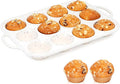 AOTASO Silicone Muffin Pan with Metal Frame, Nonstick 12 Cup Regular Size Cupcake Pan, Silicone Muffin Tray for Baking Egg Bites Muffins Cupcakes Gifts for Mom Home Baker Kitchen (1 Pc, Cream)