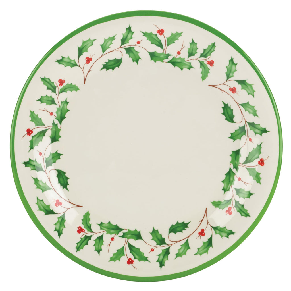 Lenox Holiday Melamine Christmas Dinner Plate Set for 4
