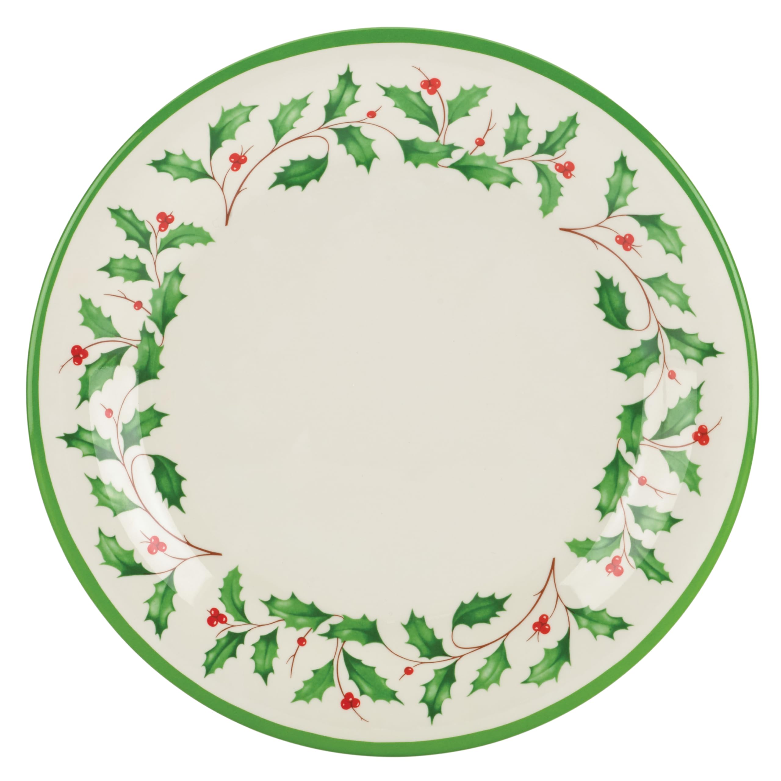 Lenox Holiday Melamine Christmas Dinner Plate Set for 4