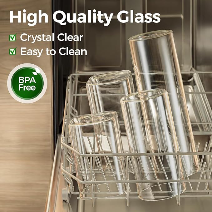 ComSaf Glass Storage Jars 6 Pack, Pasta Containers, Pantry Organization