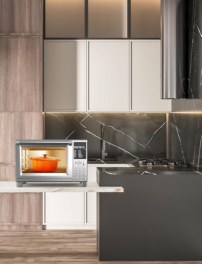 Nuwave Bravo Pro Smart Toaster Oven Countertop, True Air Fryer Combo