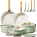 CAROTE 19pcs Pots and Pans Set Non Stick, Detachable Handle Cookware