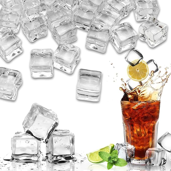 LYFJXX Fake Ice Cubes, 15mm, 100 PCS