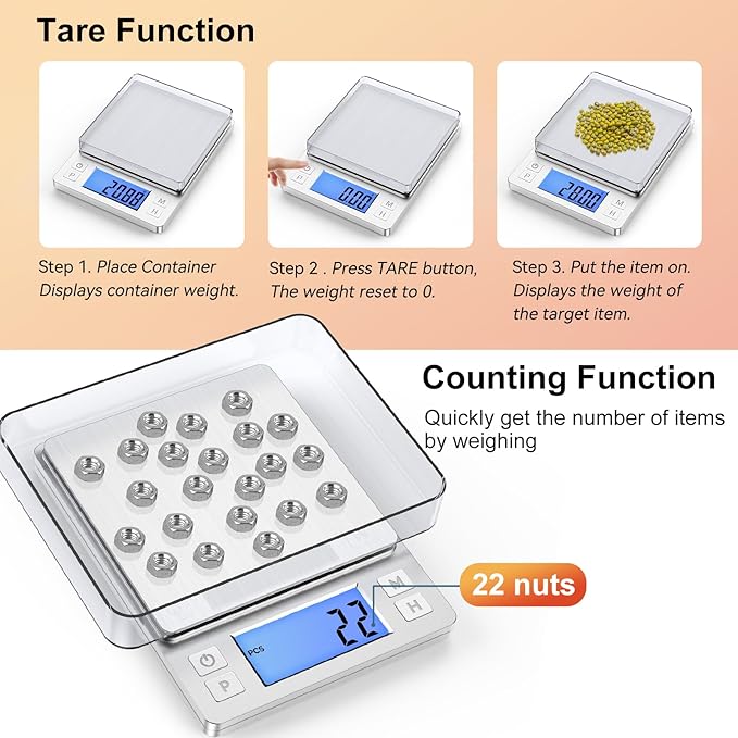 BOMATA 0.01g Small Digital Gram Scale, Upgraded 1kg Jewelry Scale