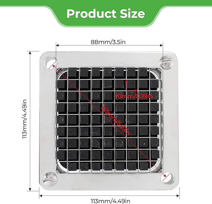 POWLAB 3/8" Replacement Blade for Commercial Vegetable Chopper Dicer