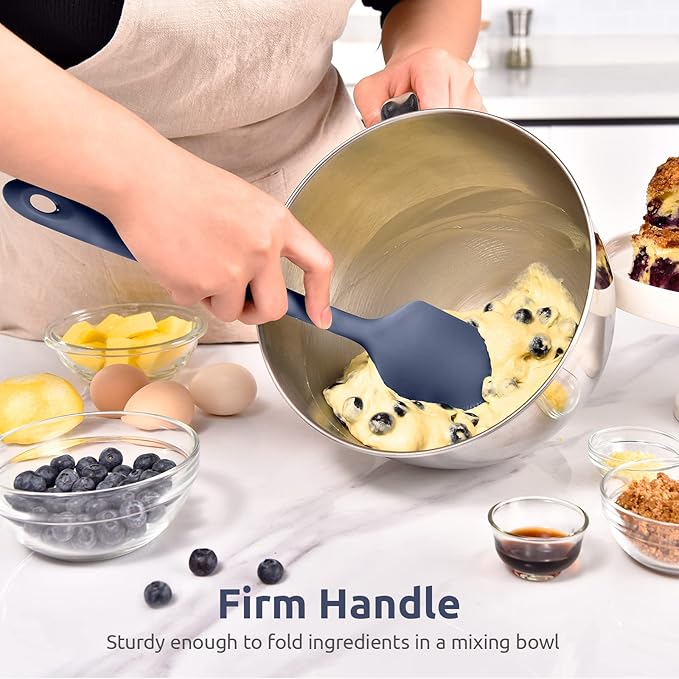 U-Taste 14in Extra Large Silicone Spatula, 600°F Heat Proof, Midnight Blue