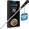 Cutluxe Honing Rod, 10" Knife Sharpener Steel – Honing Steel for Knives