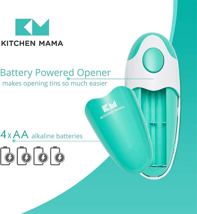 Kitchen Mama Auto Electric Can Opener, Teal