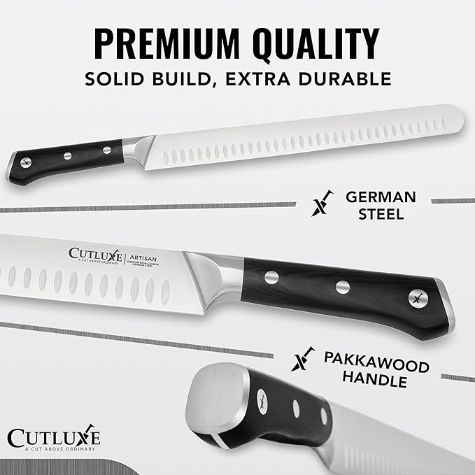 Cutluxe Brisket Knife, 12" Carving & Slicing Knife for Meat & BBQ