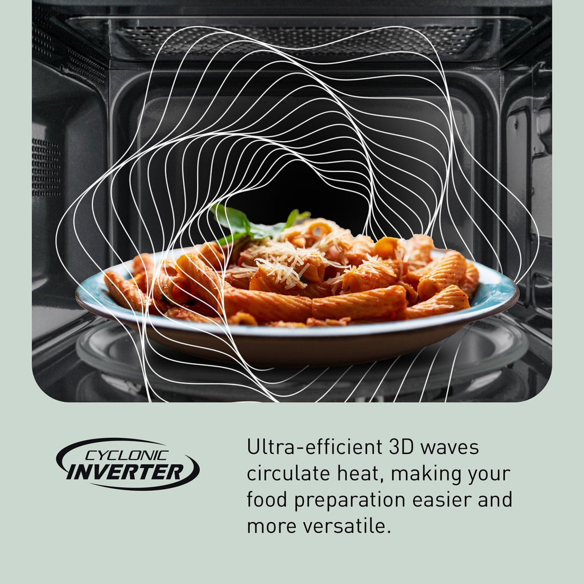 Panasonic NN-SD78LS 1.6 cu.ft Cyclonic Inverter Countertop Microwave Oven 1250Watt Power with Genius Sensor Cooking, cft, 19.44"D x 21.88"W x 11.94"H,Stainless Steel