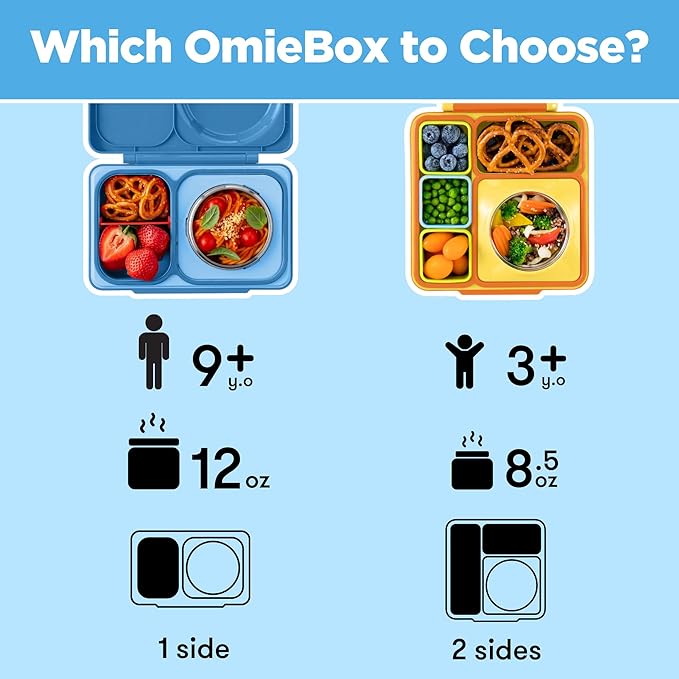 Omie OmieBox UP Kids Insulated Bento Box, Cosmic Blue