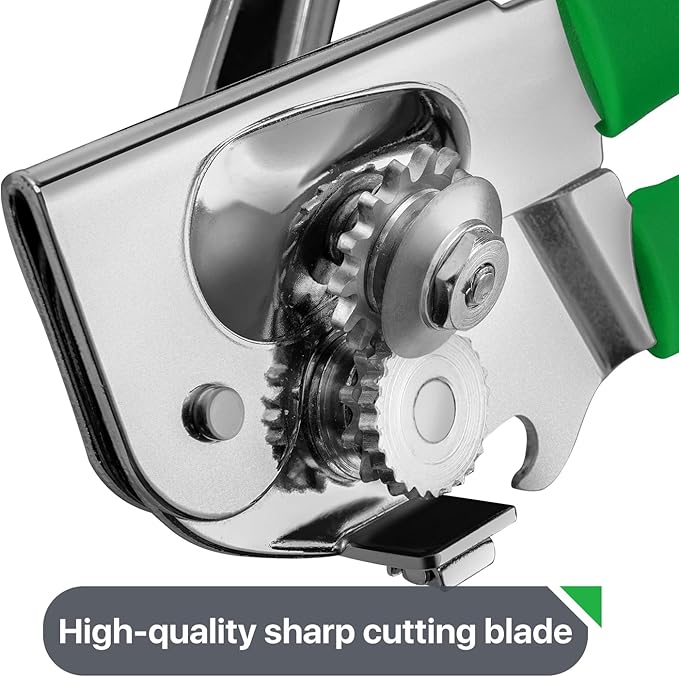 UHIYEE Commercial Can Opener Heavy Duty, Hand Crank for Large Cans, Green