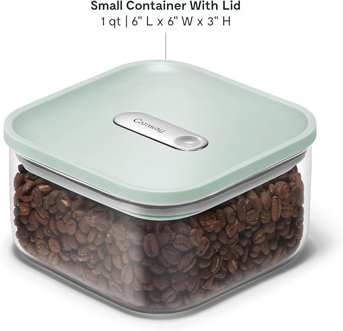 Caraway 1 qt Glass Airtight Food Storage Container with Lid