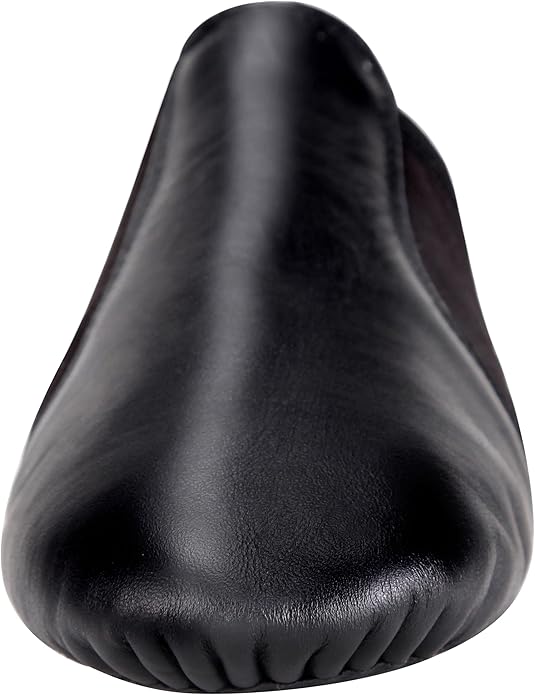 Linodes Leather Jazz Shoe Slip-on for Women Men Dance Shoes Black 9.5M