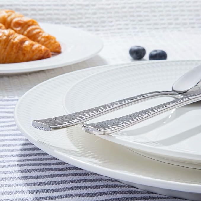 Silverware Set with Serving Utensils, 65 Piece Flatware Set, 18/10 Steel