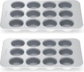 Caraway Non-Stick Ceramic-Coated 12-Cup Muffin Pan Duo