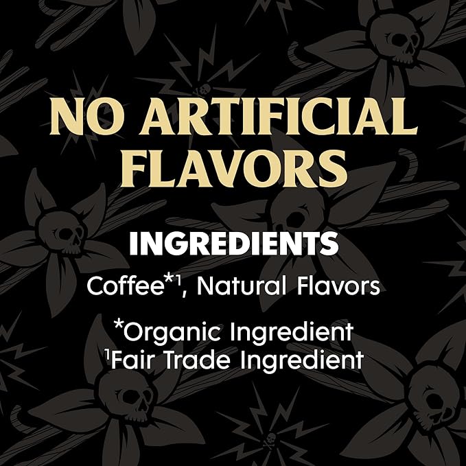 Death Wish Coffee Vanilla Single Serve Coffee Pods, Fair Trade, 10 Count
